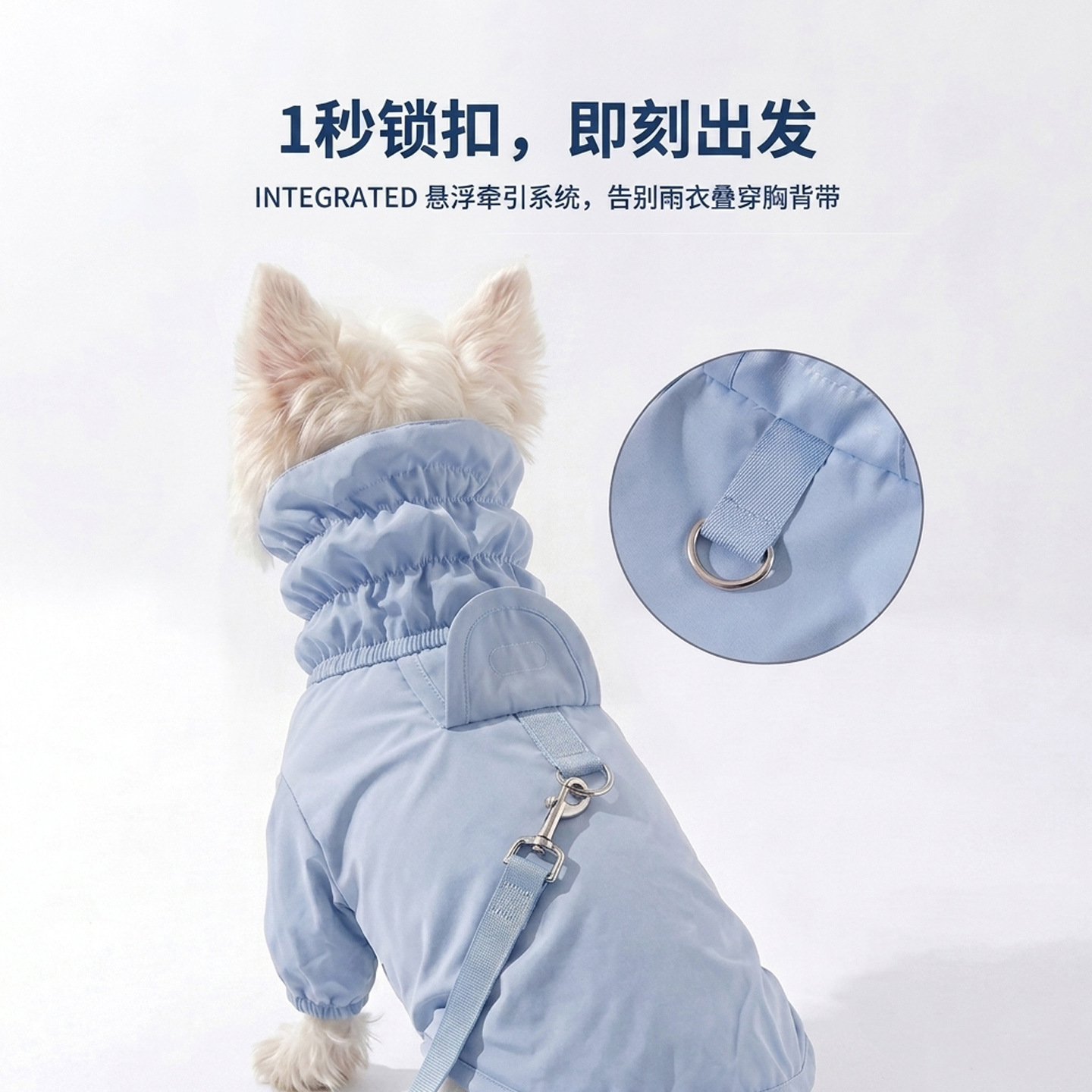Verano fresco chaqueta de lluvia de asalto simple temporada lluviosa impermeable a prueba de lluvia ropa de perros pequeños ropa de mascotas image 3