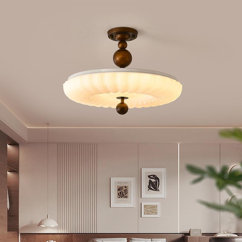 lámpara de techo del dormitorio crema medieval estudio lámpara de dormitorio principal retrógrada francesa de espectro completo armario lámpara de protección de ojos creativa