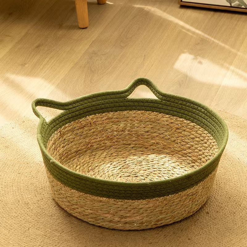 녹색 + 부들 바구니