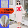 Sweet bow Nightdress Soft and soft thickening keep warm have more cash than can be accounted for Knitwear pajamas factory Direct selling One piece On behalf of