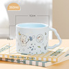Cartoon cute rabbit, glass, ceramic cup home use with glass