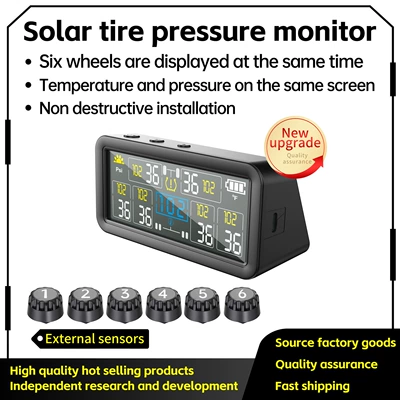 Tire pressure monitoring system Monitor Solar Wireless Charging