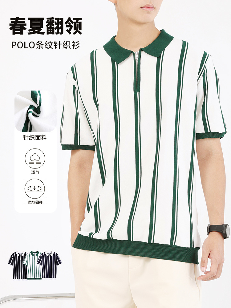 Personalizado comercio exterior transfronterizo polo hombre estilo de moda de alta calidad camiseta de jersey de hielo hombre camiseta de manga corta hombre