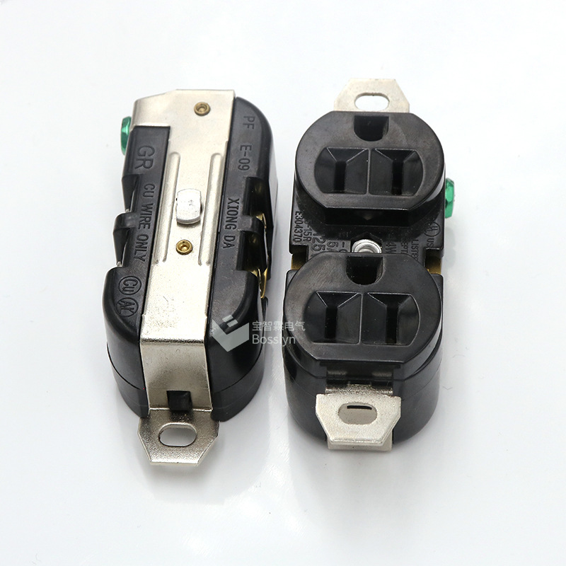 15A 125V美规双联插座 美式暗装工业插座NEMA 5-15R美标机柜插座