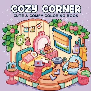 怪兽系列涂色本Spooky Cutie Coloring Book Paperback跨境绘图本
