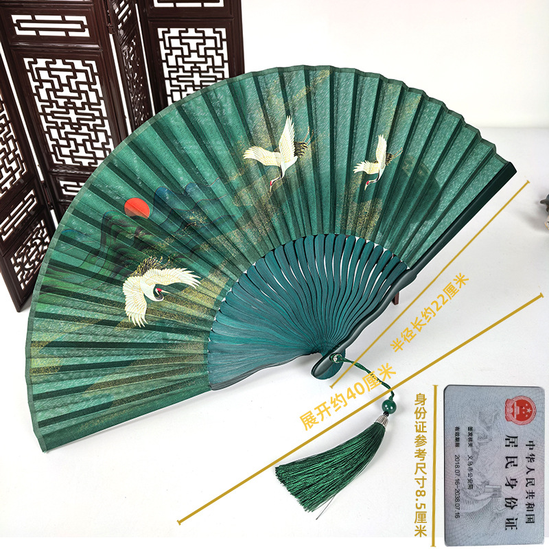 Ventilador antiguo ventilador plegable de verano chino chino cheongsam ventilador plegable de bambú artesanía ventilador pequeño ventilador de baile ventilador image 44