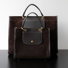头层磨砂鹿皮邮差包女2025秋冬款单肩斜挎大容量公文包通勤托特包