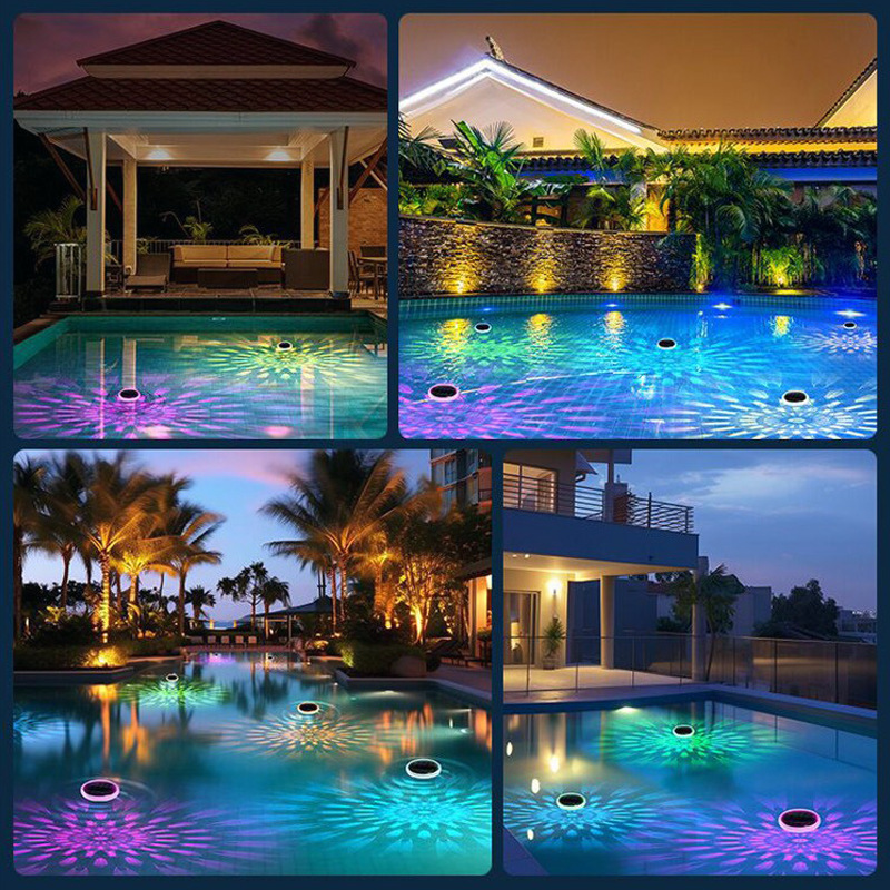 Luz Solar Flotante para Piscina, Impermeable IP67, Control Remoto, Cambio de Color RGB, para Jardín y Exterior