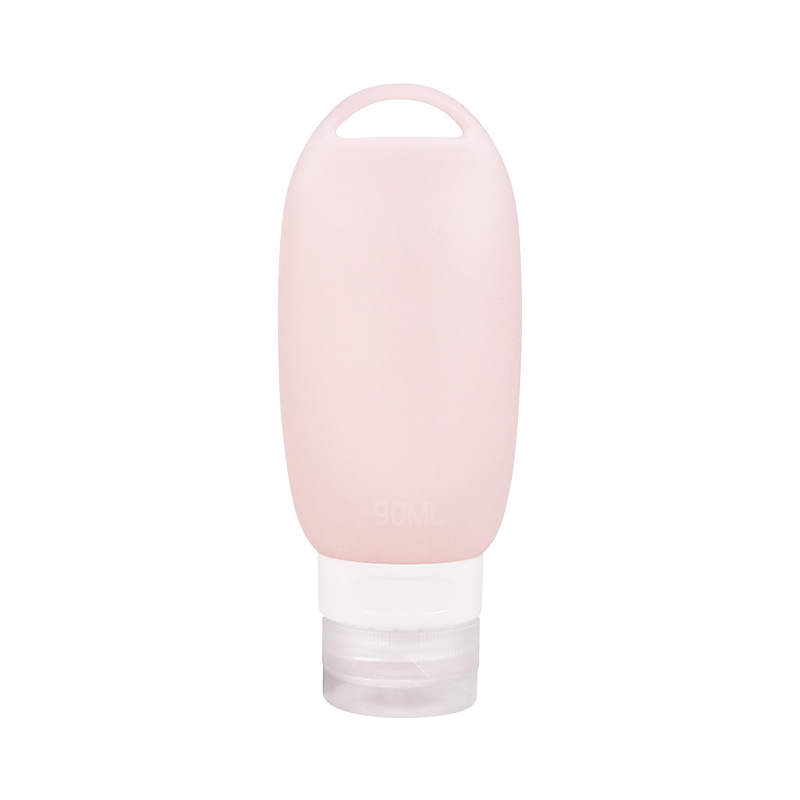 Botellas recargables de silicona con gancho, éxito de ventas transfronterizo, juego de botellas recargables de viaje para loción de protección solar, envases para cosméticos