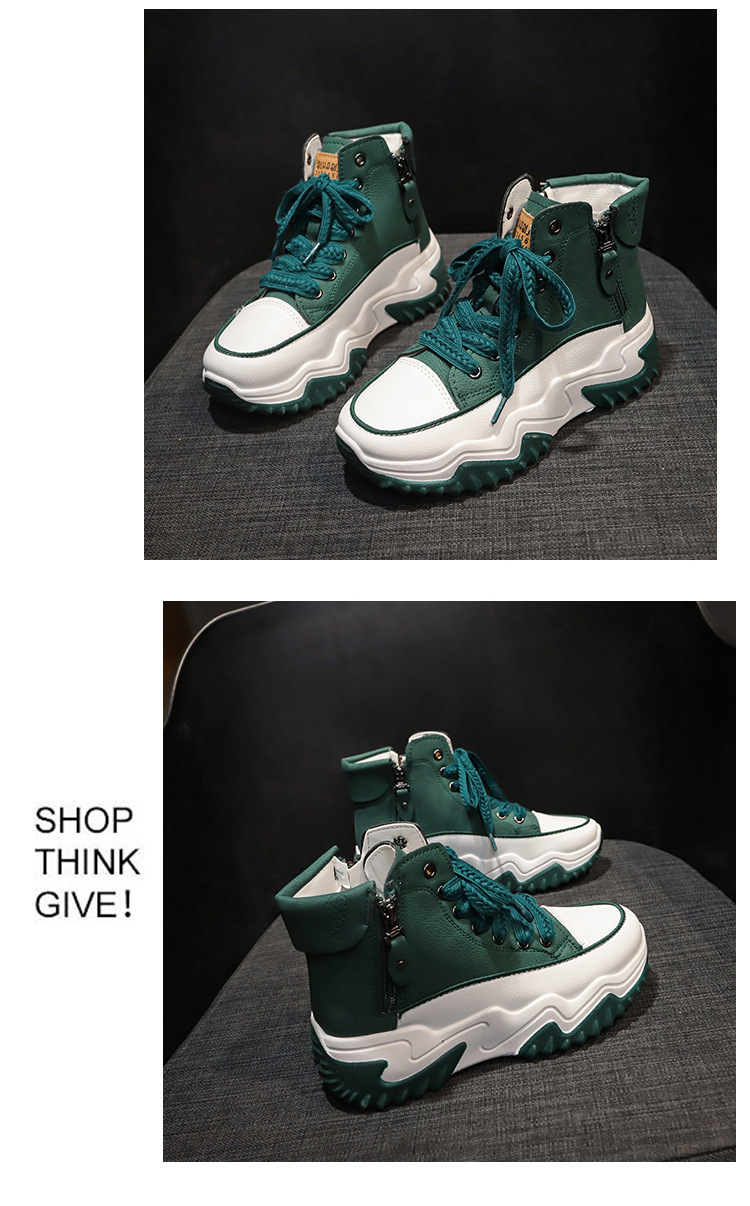 Korean style new dad shoes for women Women Sneakers Thick bottom front lace up sneakers for women Height increasing shoes for women_desvips.com