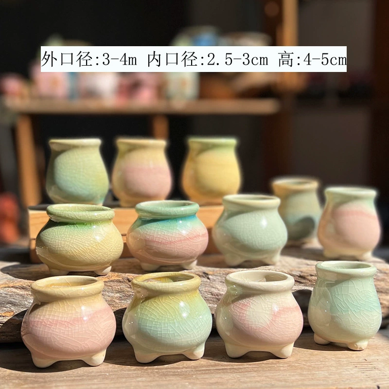 Новый горшок для пальца, многоразовый цветок with flowing glaze, белая почва, абсорбция воды, дышащий, питательный носовой и рассады, изящные маленькие горшки