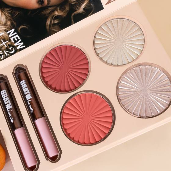 URATM Cross-border Explosions 30-color Book 2-page Eye Shadow Plate Matte Pearlescent Blush Highlight Lip Glaze One Makeup