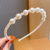 Advanced summer universal headband from pearl, hair accessory to go out, internet celebrity, simple and elegant design, high-quality style, wholesale