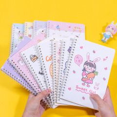 Cartoon a5 notebook, high-looking rollover spiral notepad, student diary, coil notebook, wholesale