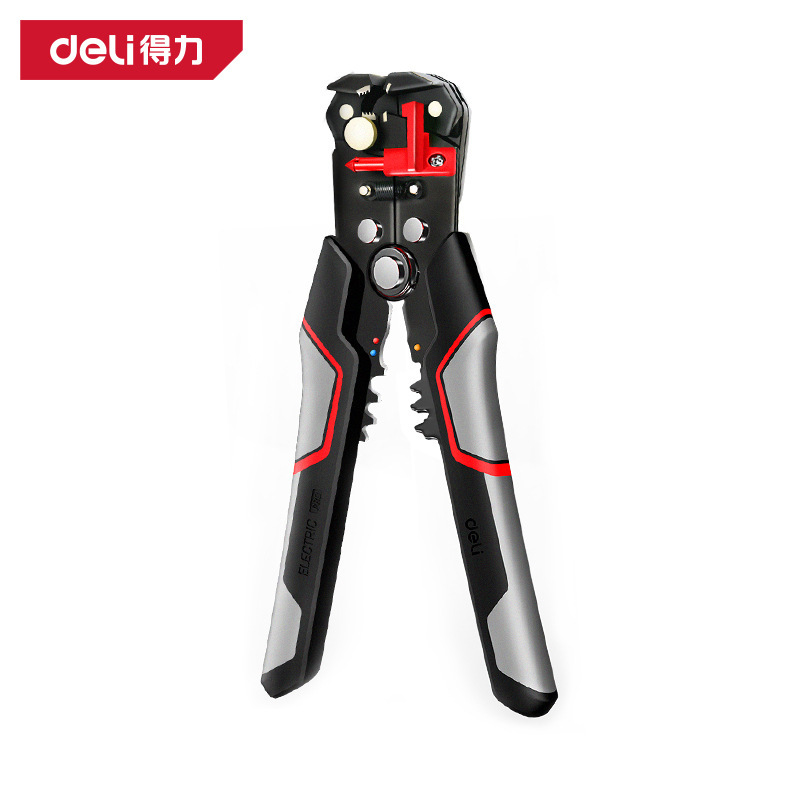 得力工具DL2017多功能自动剥线钳8寸锌合金多功能剪线钳压线钳子