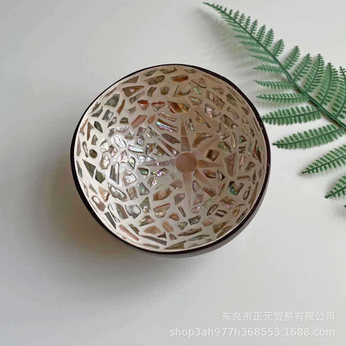 Tazón de coco, bandeja de almacenamiento de llaves de puerta de entrada, conchas de coco, tazón de cubiertos, decoración del hogar, bandeja de almacenamiento de dulces, semillas de melón