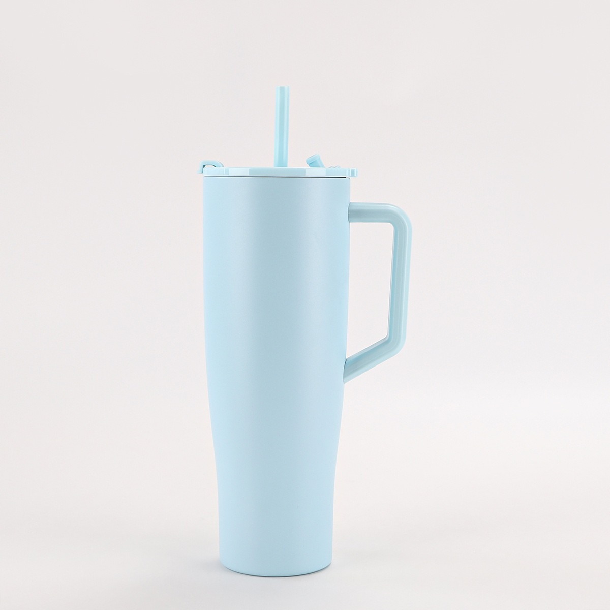 Transfronterizo 40oz mango de taza de automóvil 304 taza de aislamiento de vacío de acero inoxidable portátil de doble taza de paja de bebida