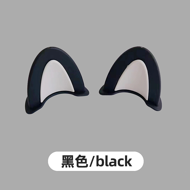 2색 고양이 귀 흑백
