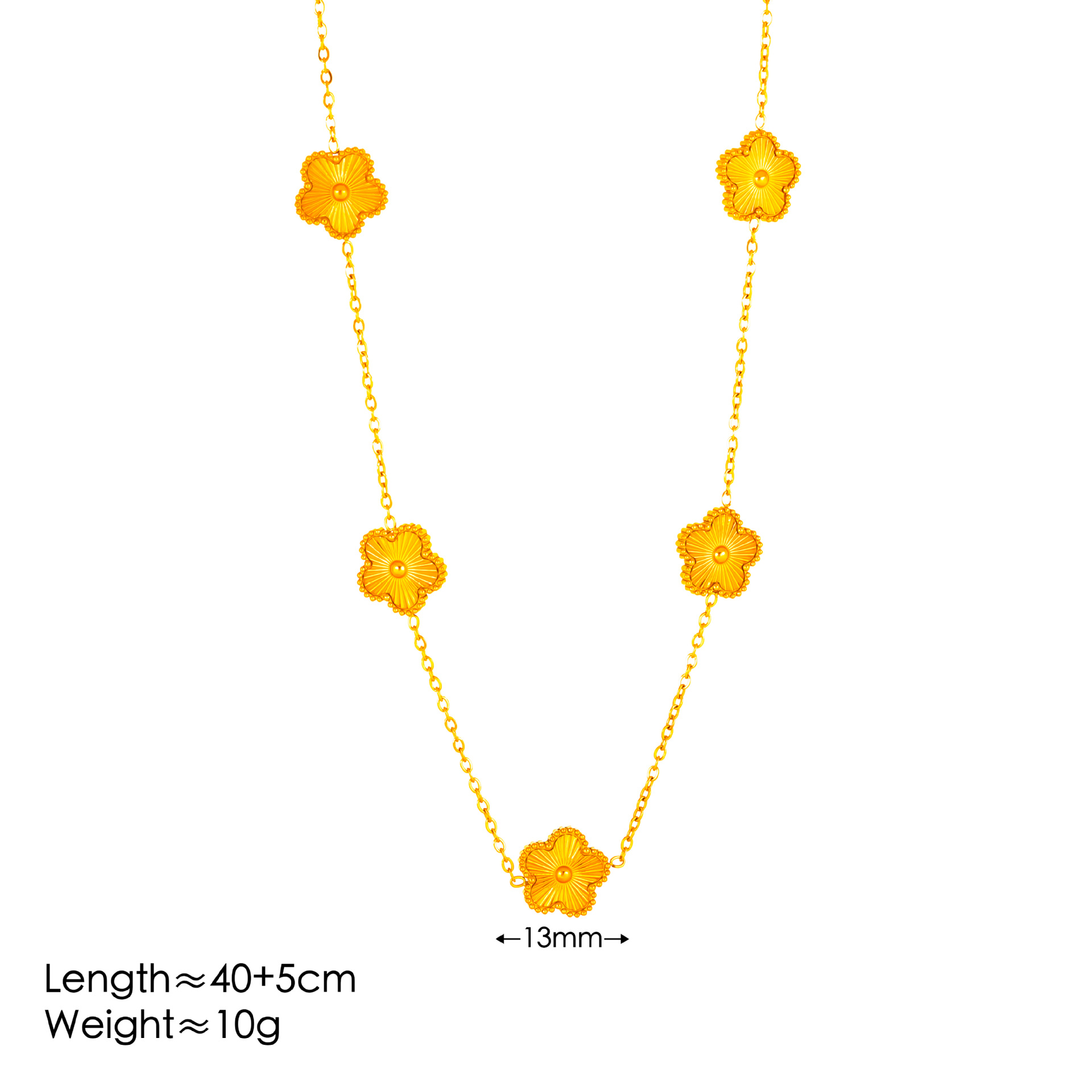 Simple elegante traje de la joyería de La Flor de cinco hojas trébol láser titanio acero ciruela flor moda todo partido en línea rojo joyería de moda