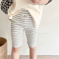 2024 Korean children's clothing summer new style girls' Korean summer leggings 5-point pants children's pants 122316