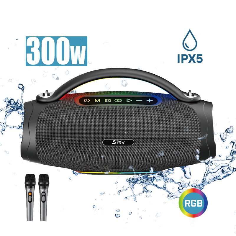 Cross-Border High-Quality 300W Bluetooth Speaker Outdoor Square Dance with Microphone Karaoke Accompaniment Subwoofer Audio