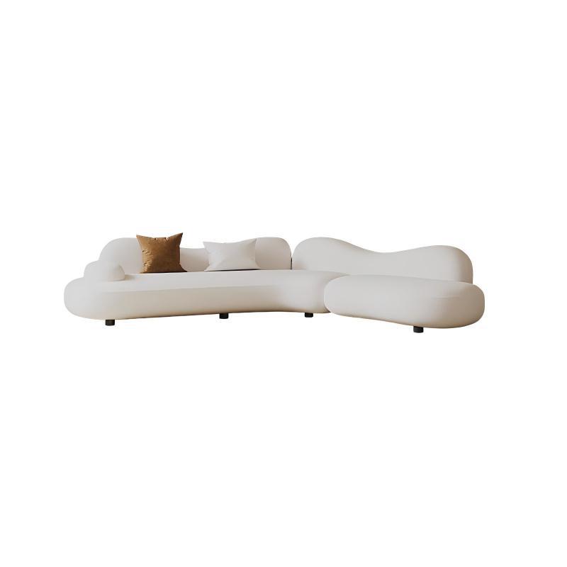 Sofá de sal marina minimalista italiano, sala de estar, sofá de esquina de forma especial, sofá de tela en forma de arco