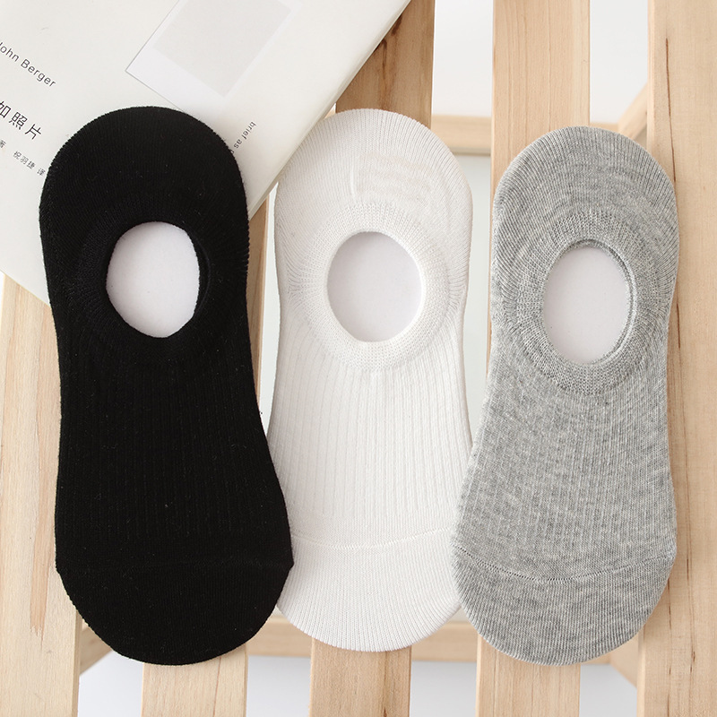Summer Solid Color Socks Men's and Women's Black and White Color Invisible Socks Shallow Mouth Low-cut Men's Business Socks Breathable Boat Socks for Women Summer Solid Color Socks Men's and Women's Black and White Color Invisible Socks Shallow Mouth Low-cut Men's Business Socks Breathable Boat Socks for Women