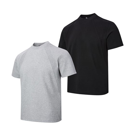 MADEEXTREME 280g Australian spandex space cotton air layer splicing anti-wrinkle short boxy short sleeve T-shirt