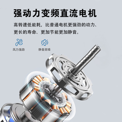 New Eye-Care Full Spectrum Invisible Blade Fan Ceiling Fan LED Light with Variable Speed Silent Living Room Dining Room Fan Light