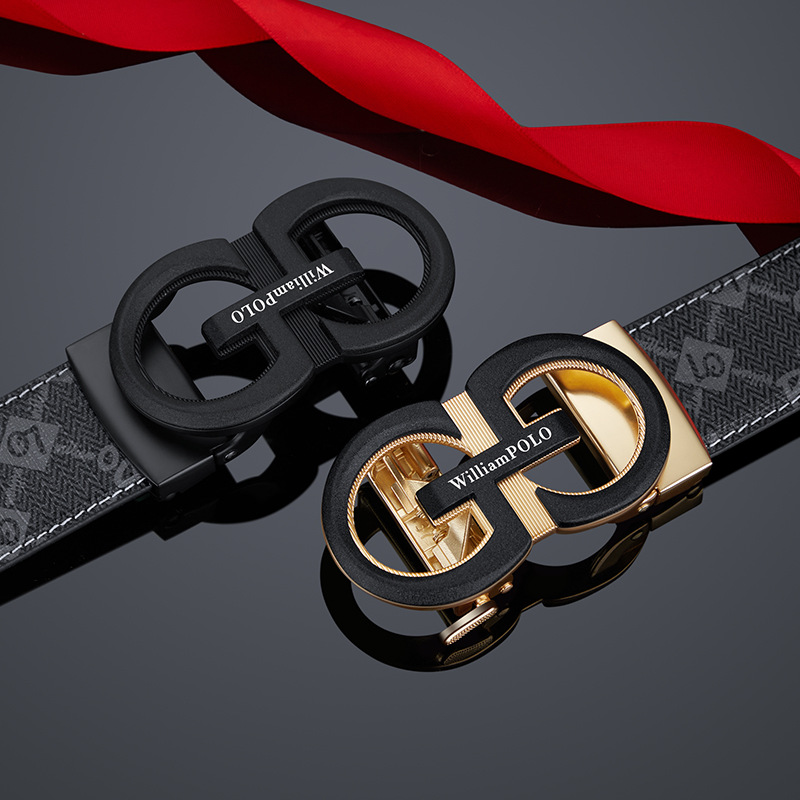 El emperador Paul cinturón para hombres de alta calidad cinturón de PVC aleación para hombres de negocios hebilla automática cinturón de moda para hombres de Guangzhou