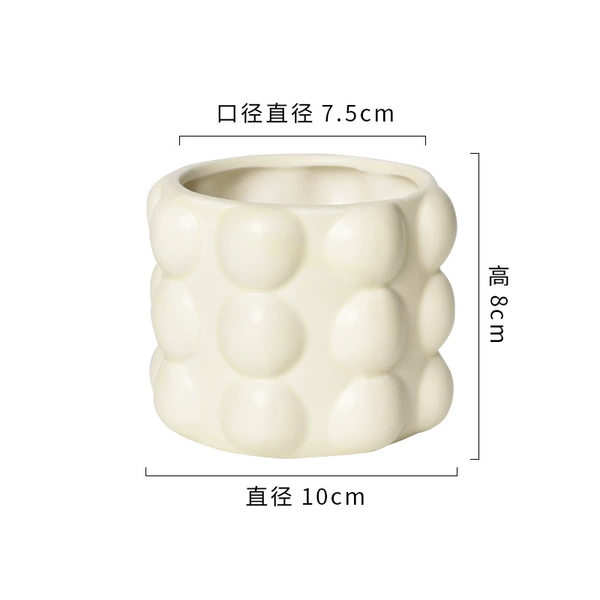Bubble pearl matte rice yellow 9cm