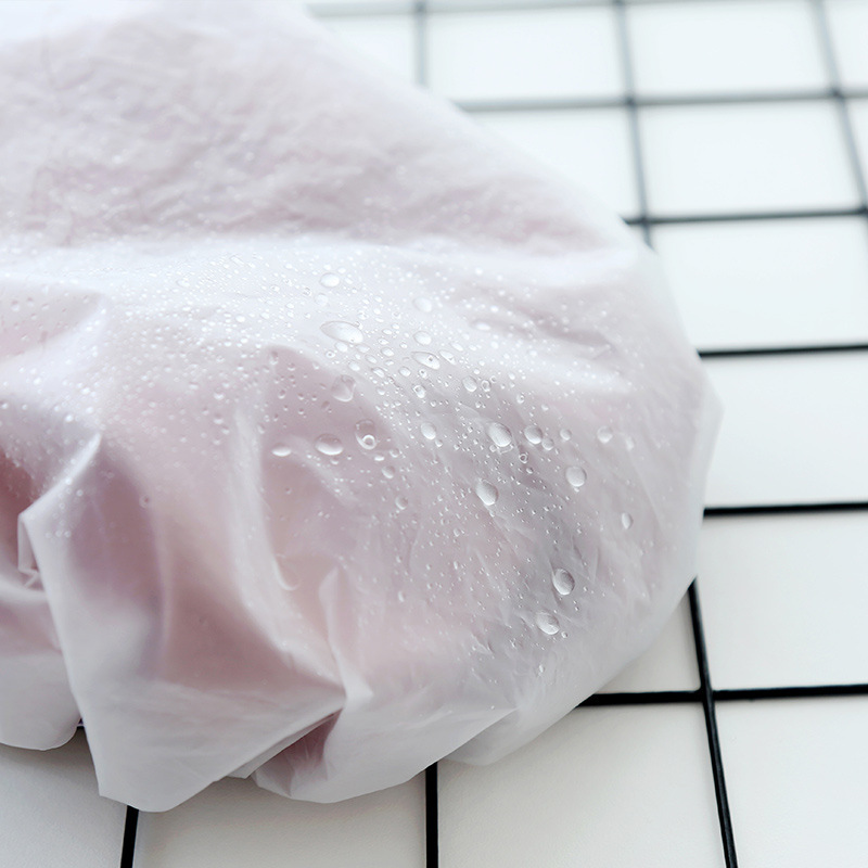 Gorro de ducha impermeable de doble capa para cabello largo_voghion.com