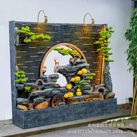 流水摆件;树脂工艺品;风水球