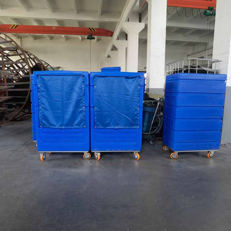 洗衣房布草笼高端洗涤公司干洗收纳仓储笼1000L滚塑异形加工