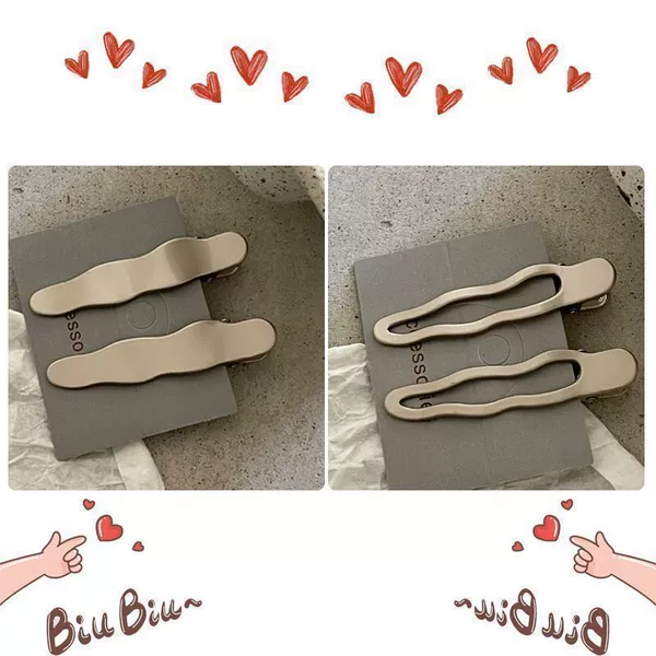 2 pairs set [wavy round head + hollow round head]