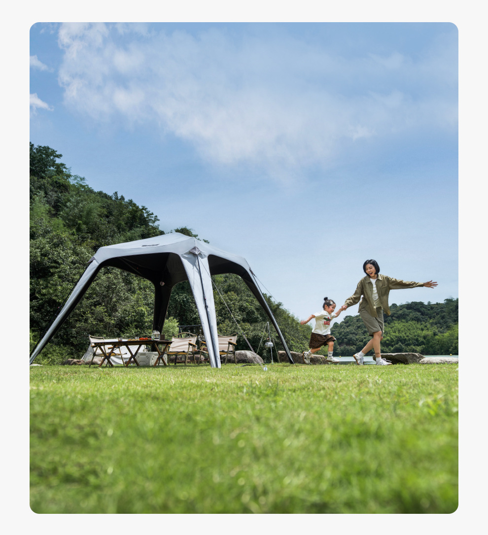 I Fly Dome Tent Outdoor Camping Vinyl Sunshade No-Setup Lazy Quick-Open Automatic Canopy Sky-High