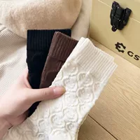 Носки Anti-Pilling Socks Женские мужские носки Рельефные носки до середины икры из чесаного хлопка Носки без костей Плоские Нескользящие однотонные с высокой трубкой