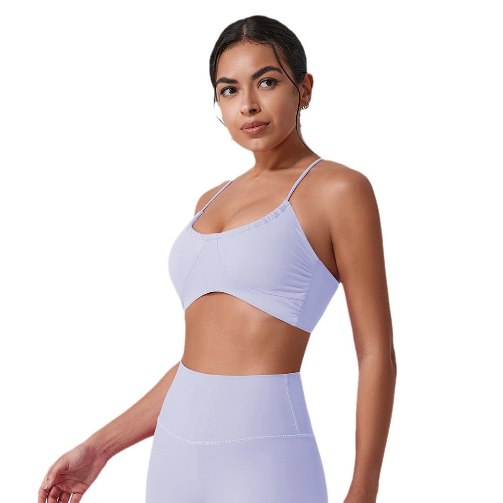 ropa interior deportiva de secado rápido para correr antichoque anti-caída chaleco de bra de fitness chaleco de yoga con cojín de pecho integrado