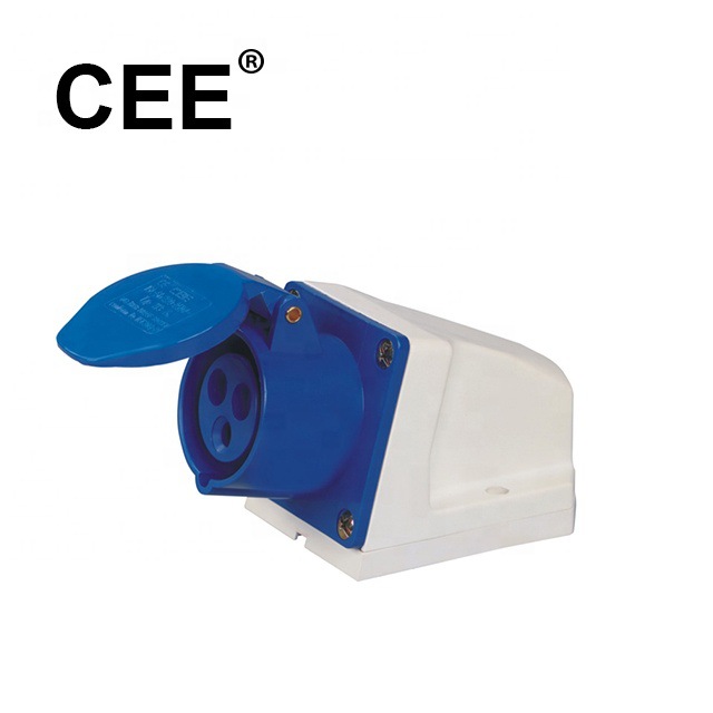 CEE-113/123蓝色款式工业墙壁式插座 16A 32A 220V 3 芯防水