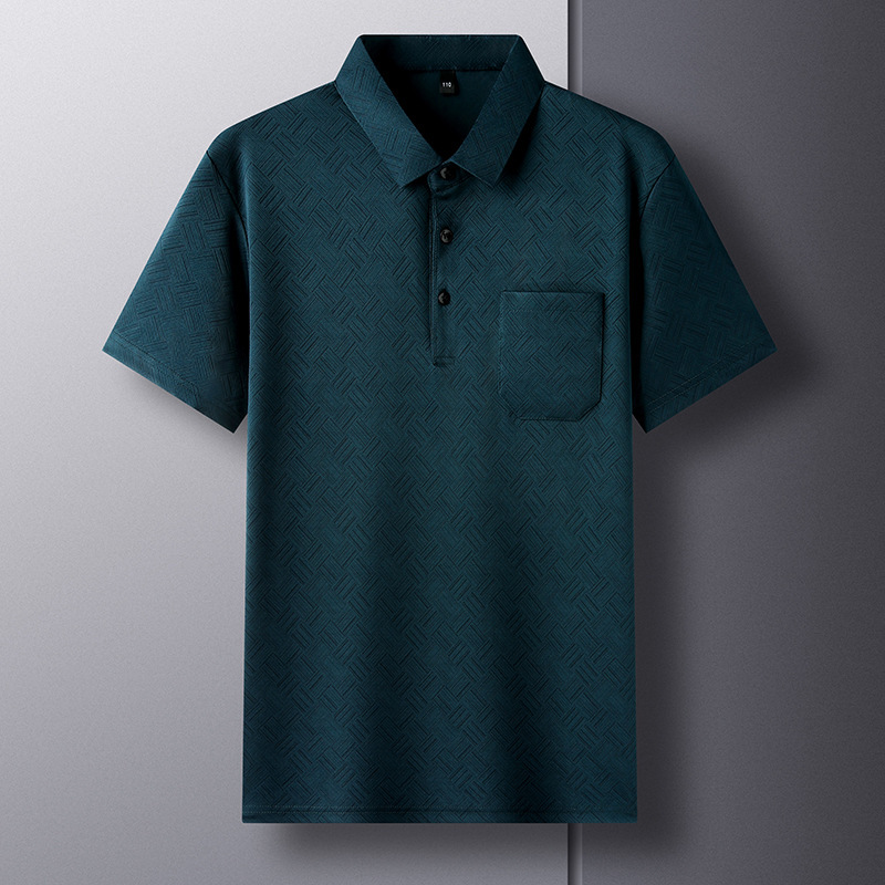中年メンズカジュアル半袖tシャツお父さん服夏ゆるいpoloシャツ中高年半袖シャツファッション|undefined