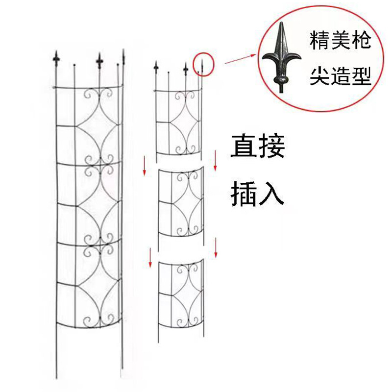 半圆爬藤架柱子路灯杆落水管遮挡爬藤架 撑花支架立体花支撑架