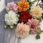 高档2头大丽花 大丽菊 家居客厅餐厅装饰 桌面摆放 外贸跨境货源