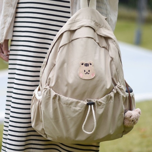 INS Korean style simple cartoon bear children's backpack, multi-functional and convenient storage mommy bag for parents and children when going out