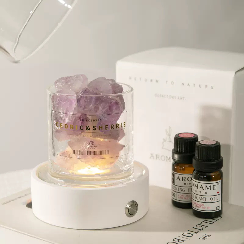 [우루과이 자수정★LED 램프 홀더]