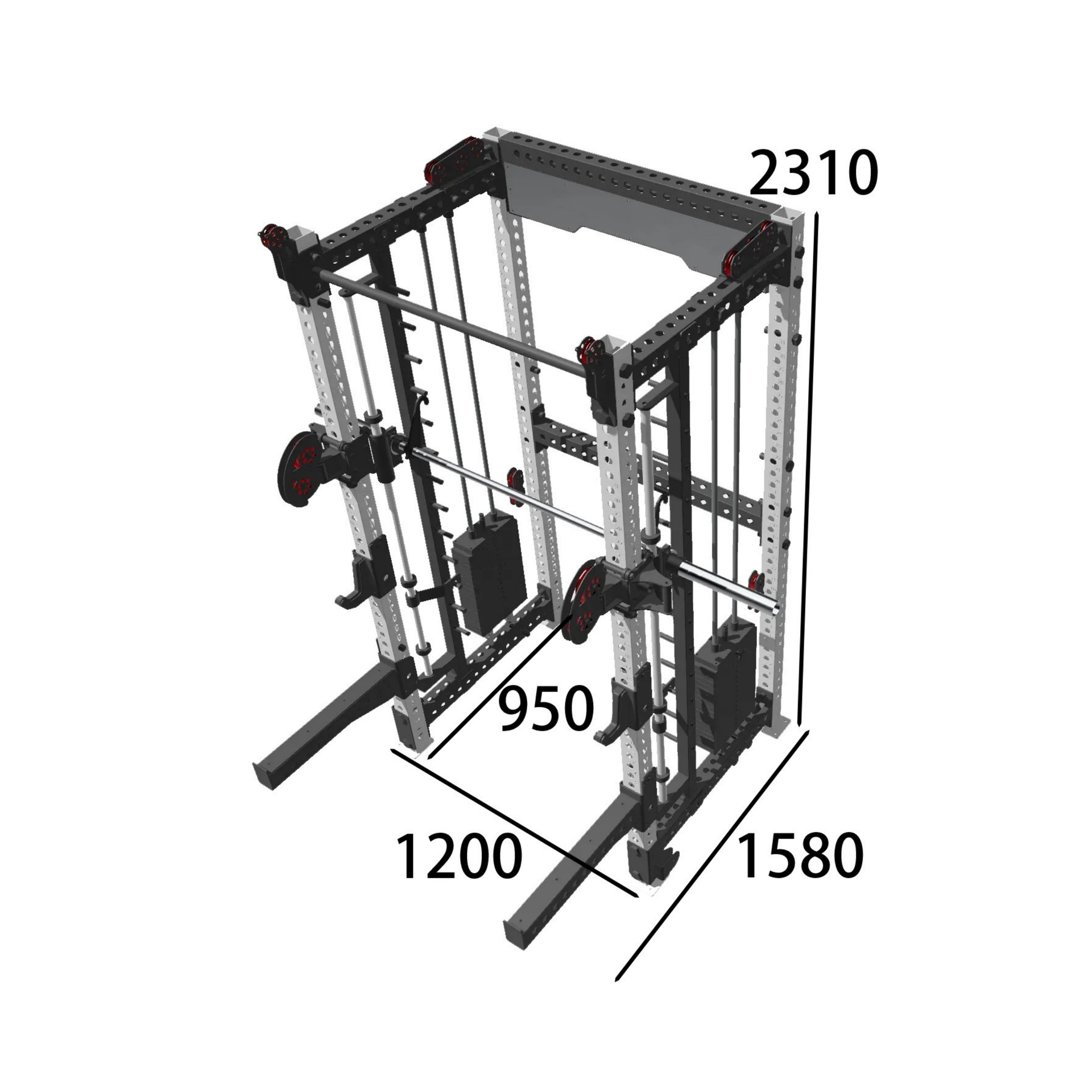 REP-Smith Flying Bird multifuncional todo en uno Squat Gantry Stretch Frame Fixed Wheel Flying Bird Equipment Fitness