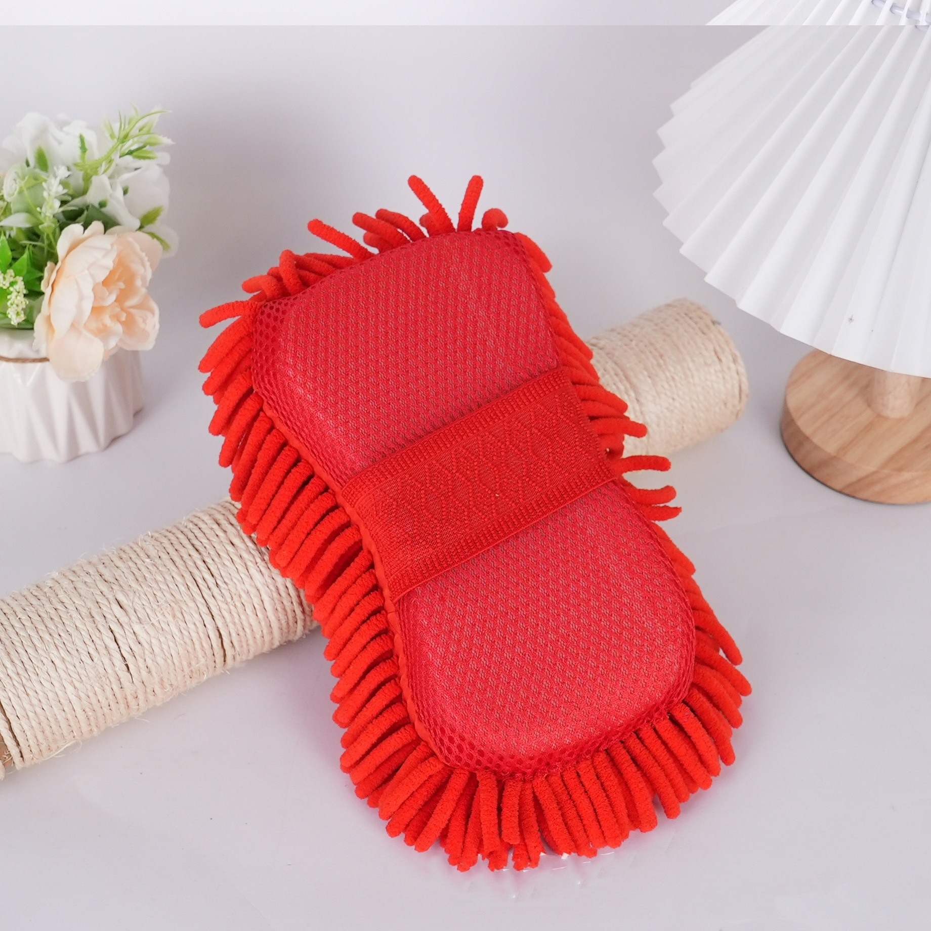 Bolsa de esponja de Chenille no es fácil de herir pintura de automóvil coral limpiador de tela espesa toalla de esponja guantes de lavado de automóviles