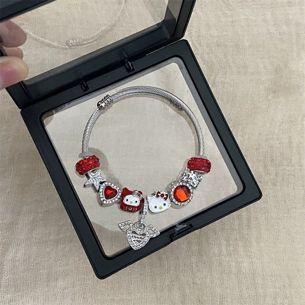 New Year Red Double KT Cat Bracelet