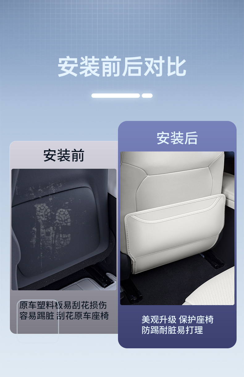 Suitable for Denza N8L Seat Anti-Kick Pads, Car Rear Seat Back Anti-Wear Modification Interior Decoration Accessories and Supplies