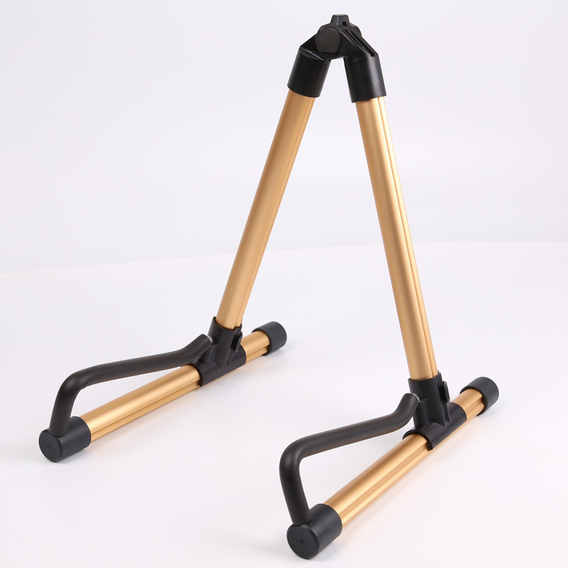 Soporte de guitarra acústica folk de aleación de aluminio Soporte de guitarra eléctrica de guitarra clásica Soporte de bajo portátil vertical plegable Soporte de piano Zhongruan