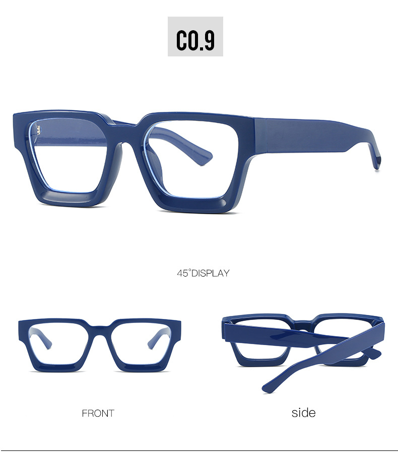 Simple Style Color Block Pc Square Full Frame Optical Glasses display picture 16